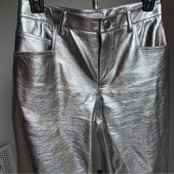 NWT Gianni Bini Tatania Metallic Silver Pants Sz 26 - Picture 3 of 13